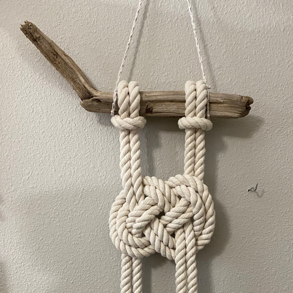 Handmade Driftwood Macrame Wall Hanging